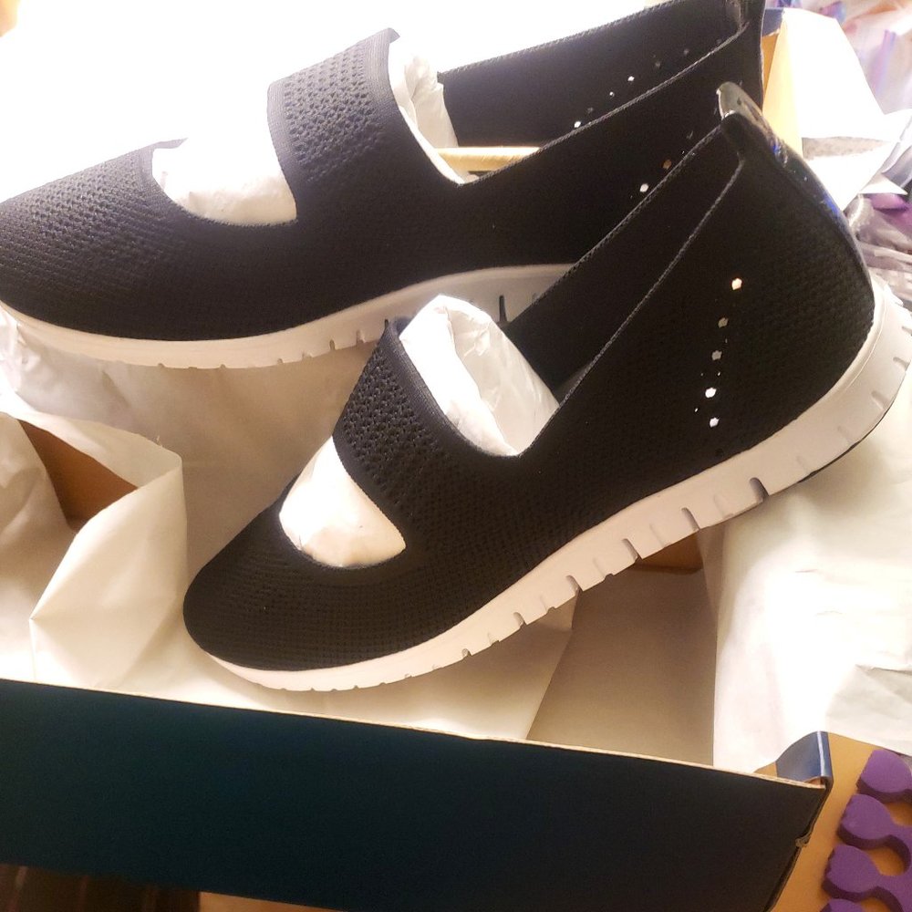 Cole Haan Zerogrand W13372 Stitchlite Mary Jane Loafers Womens Size 11 B Black